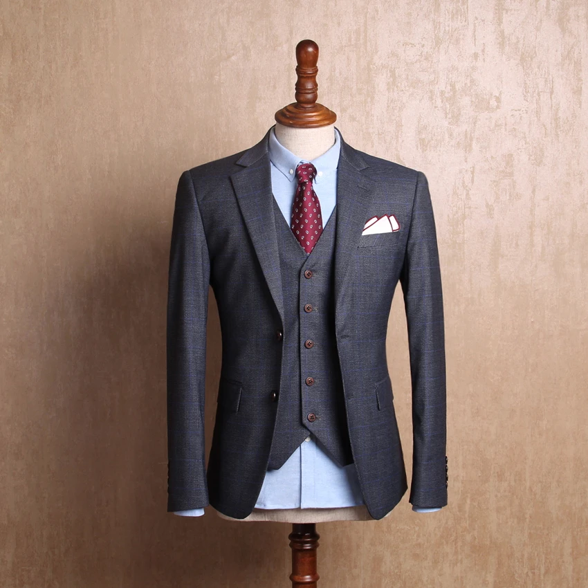 3 pieces jacket +pants+ vest 2017 New Arrival Regular Two button brand gray plaid high quality Mens set Suits size S M L XL XXL
3 pieces jacket +pants+ vest 2017 New Arrival Regular Two button brand gray plaid high quality Mens set Suits size S M L XL XXL