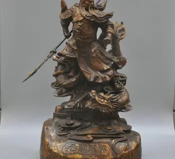 21'' China Hero Warrior Soldier Guangong Guan Yu Dragon Guardian Bronze Statue 
21'' China Hero Warrior Soldier Guangong Guan Yu Dragon Guardian Bronze Statue