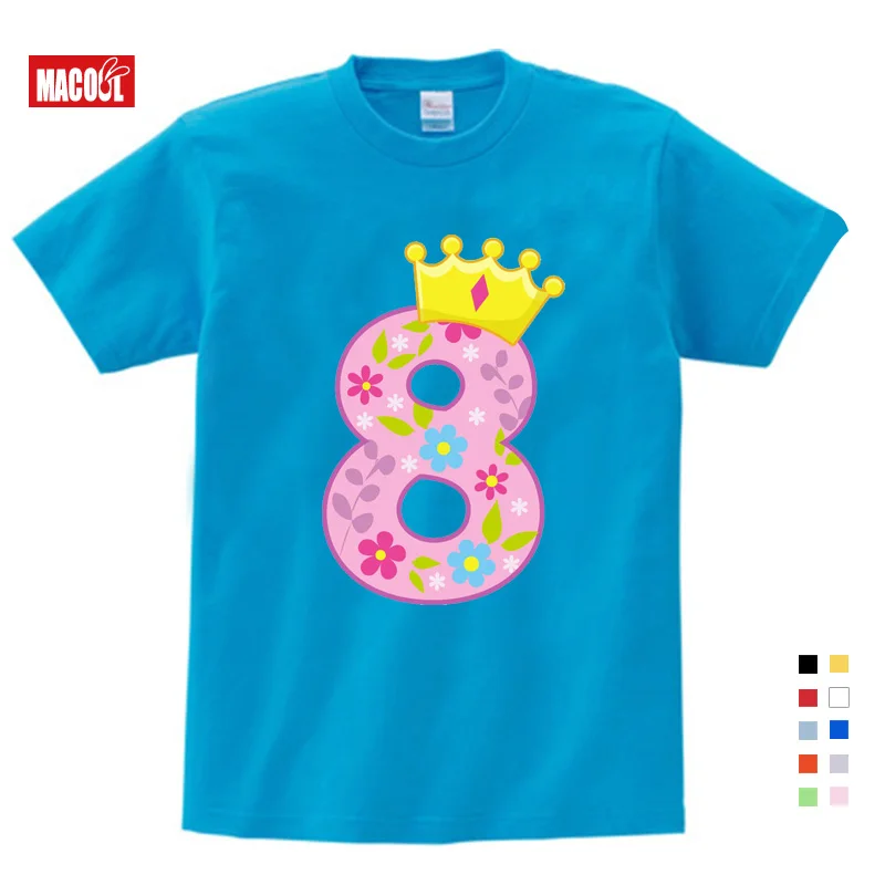 Kids Crown 8 Print Birthday O-Neck T Shirt Tees Summer Animal Tops Children T-Shirt Boy/Girl Clothing Baby Cartoon T-Shirt
Kids Crown 8 Print Birthday O-Neck T Shirt Tees Summer Animal Tops Children T-Shirt Boy/Girl Clothing Baby Cartoon T-Shirt