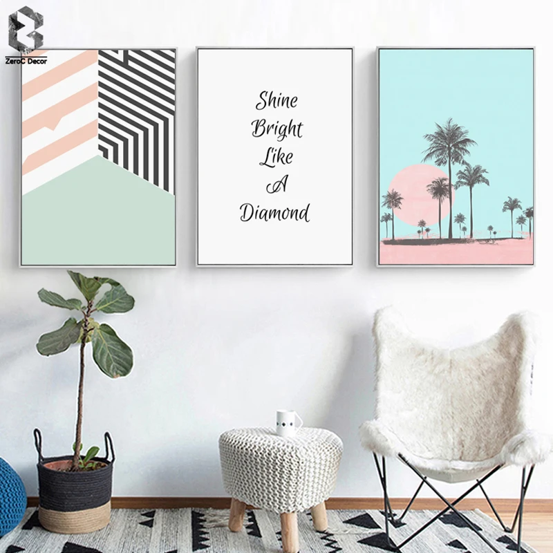 Nordic Wall Art Posters and Prints Palm Tree Canvas Painting Motivation Quotes Pictures for Scandinavian Living Room Decoration
Nordic Wall Art Posters and Prints Palm Tree Canvas Painting Motivation Quotes Pictures for Scandinavian Living Room Decoration