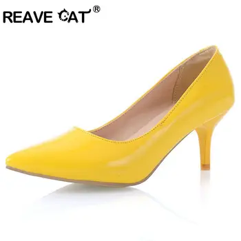 REAVE CAT Big size 31-43 Women Pumps Spool Heel High Heels Closed Pointed toe Fashion Party Summer Shoes Glitter Sexy QL3391
REAVE CAT Big size 31-43 Women Pumps Spool Heel High Heels Closed Pointed toe Fashion Party Summer Shoes Glitter Sexy QL3391