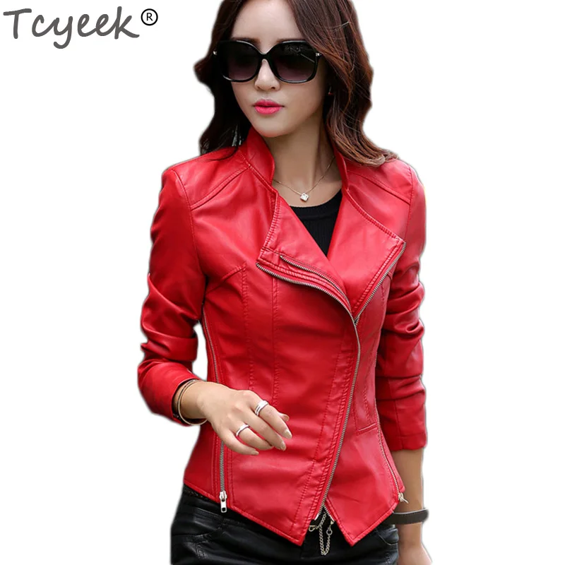 Tcyeek Leather Jacket Women Spring Autumn 2019 New Leather Coat Women Short Motorcycle Leather Clothing Female Outerwear WJF0012
Tcyeek Leather Jacket Women Spring Autumn 2019 New Leather Coat Women Short Motorcycle Leather Clothing Female Outerwear WJF0012
