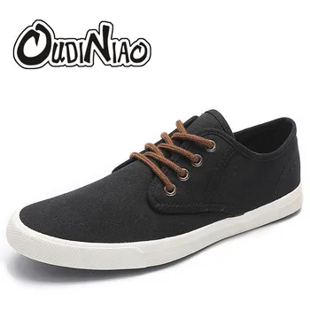 OUDINIAO Men Shoes Washed Canvas Denim Lace Up Men Casual Shoes Plimsolls Breathable Male Footwear Spring Sneakers Black Blue
OUDINIAO Men Shoes Washed Canvas Denim Lace Up Men Casual Shoes Plimsolls Breathable Male Footwear Spring Sneakers Black Blue