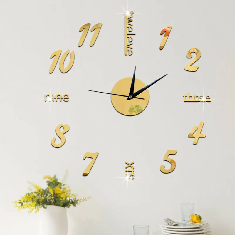 Large Number Wall Clock 3D Mirror Sticker Modern Home Office Decor Art Decal 3D DIY Wall Clock Home Decor Wall Sticker Clocks
Large Number Wall Clock 3D Mirror Sticker Modern Home Office Decor Art Decal 3D DIY Wall Clock Home Decor Wall Sticker Clocks