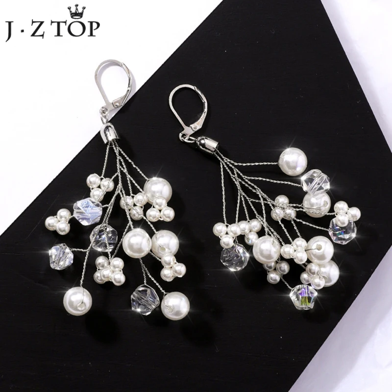 JZTOP Luxury Women Crystal Long Drop Earrings Simulated Pearl Beads Tassel Dangle Earring Fashion Ladies Wedding Brincos Jewelry
JZTOP Luxury Women Crystal Long Drop Earrings Simulated Pearl Beads Tassel Dangle Earring Fashion Ladies Wedding Brincos Jewelry