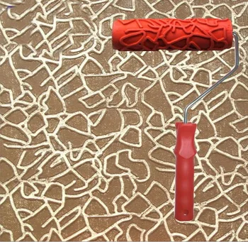 Wall decoration diatom ooze embossing tools textured roller 7 inch rubber roller no . 100