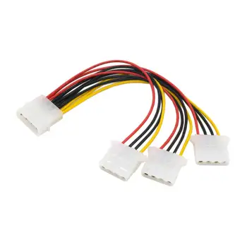 IDE 4 Pin Male to 3 IDE Female Y Type Splitter Power supply Extension Cable 10cm for Hard Disk
IDE 4 Pin Male to 3 IDE Female Y Type Splitter Power supply Extension Cable 10cm for Hard Disk