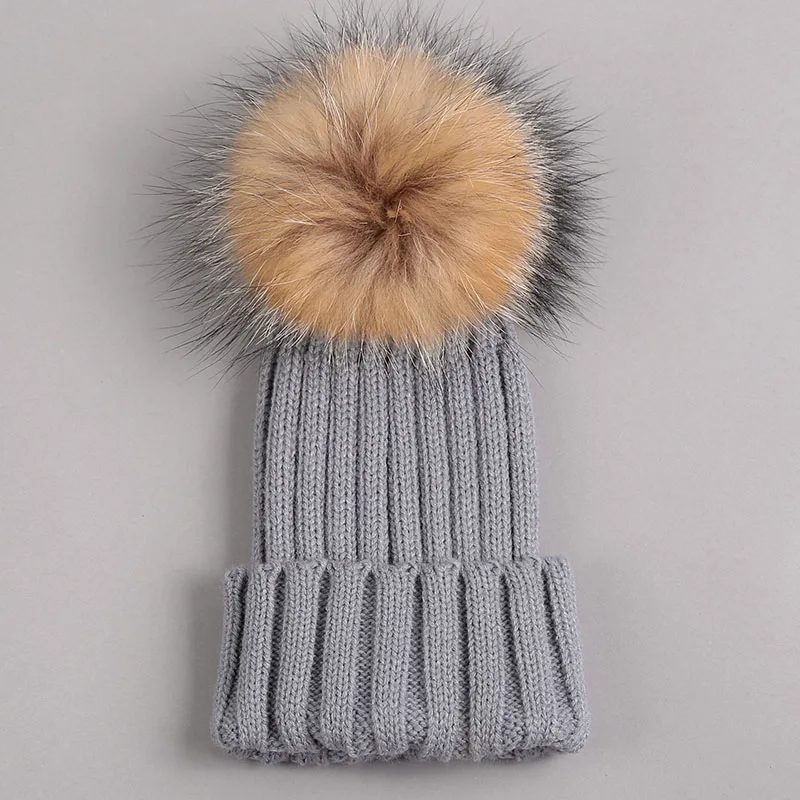 baby caps fur pompom 6