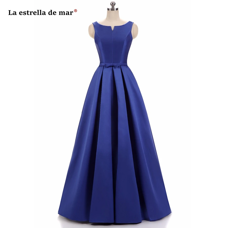 Vestito damigella new satin sexy V neck A Line royal blue simple wedding guest dress long brautjungfernkleid cheap
Vestito damigella new satin sexy V neck A Line royal blue simple wedding guest dress long brautjungfernkleid cheap