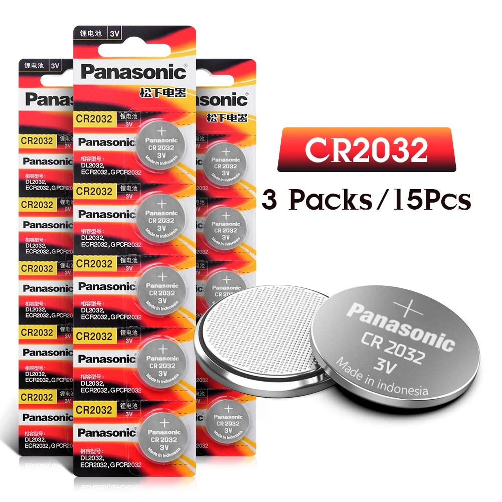 15pcs brand for PANASONIC cr2032 DL2032 ECR2032 5004LC KCR2032 BR2032 3v button cell coin lithium batteries for watch
15pcs brand for PANASONIC cr2032 DL2032 ECR2032 5004LC KCR2032 BR2032 3v button cell coin lithium batteries for watch