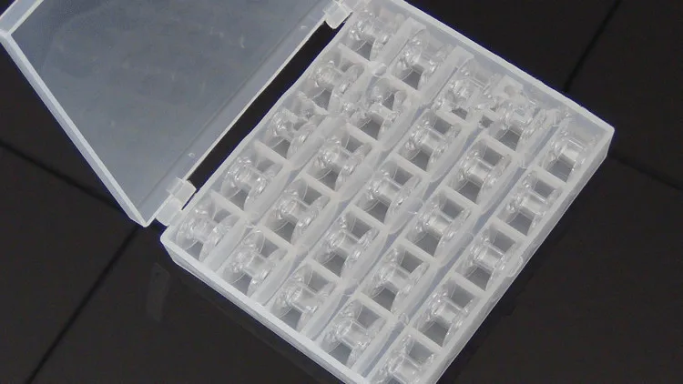 25PCS Bobbins + 1 Box Spool Clear Plastic Case Box for Brother Janome Singer Elna
25PCS Bobbins + 1 Box Spool Clear Plastic Case Box for Brother Janome Singer Elna