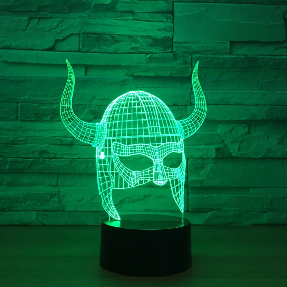 Creative Viking mask 3d model LED lights,gradual color changing,touch USB plug eye protection smart home furniture Y29
Creative Viking mask 3d model LED lights,gradual color changing,touch USB plug eye protection smart home furniture Y29
