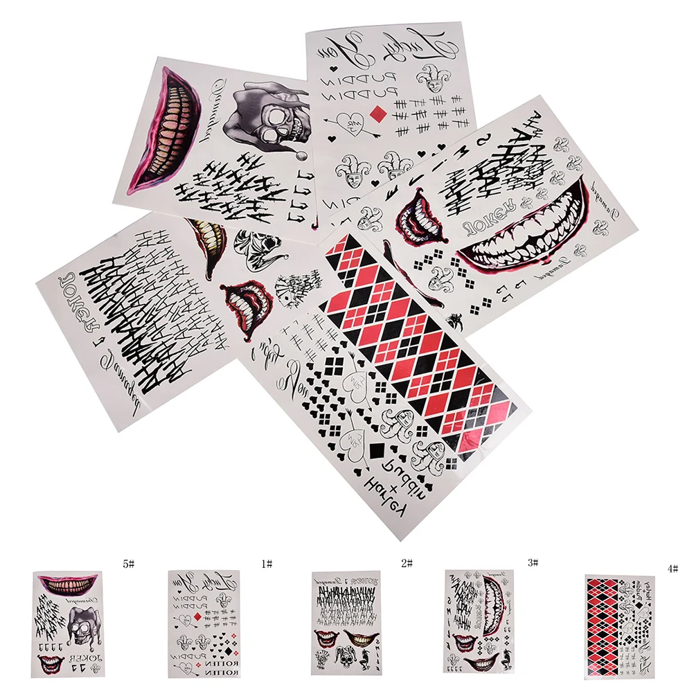 Joker Temporary cosplay Tattoos Suicide Squad Costume Halloween Temporary Tattoo stickers 20*30cm
Joker Temporary cosplay Tattoos Suicide Squad Costume Halloween Temporary Tattoo stickers 20*30cm