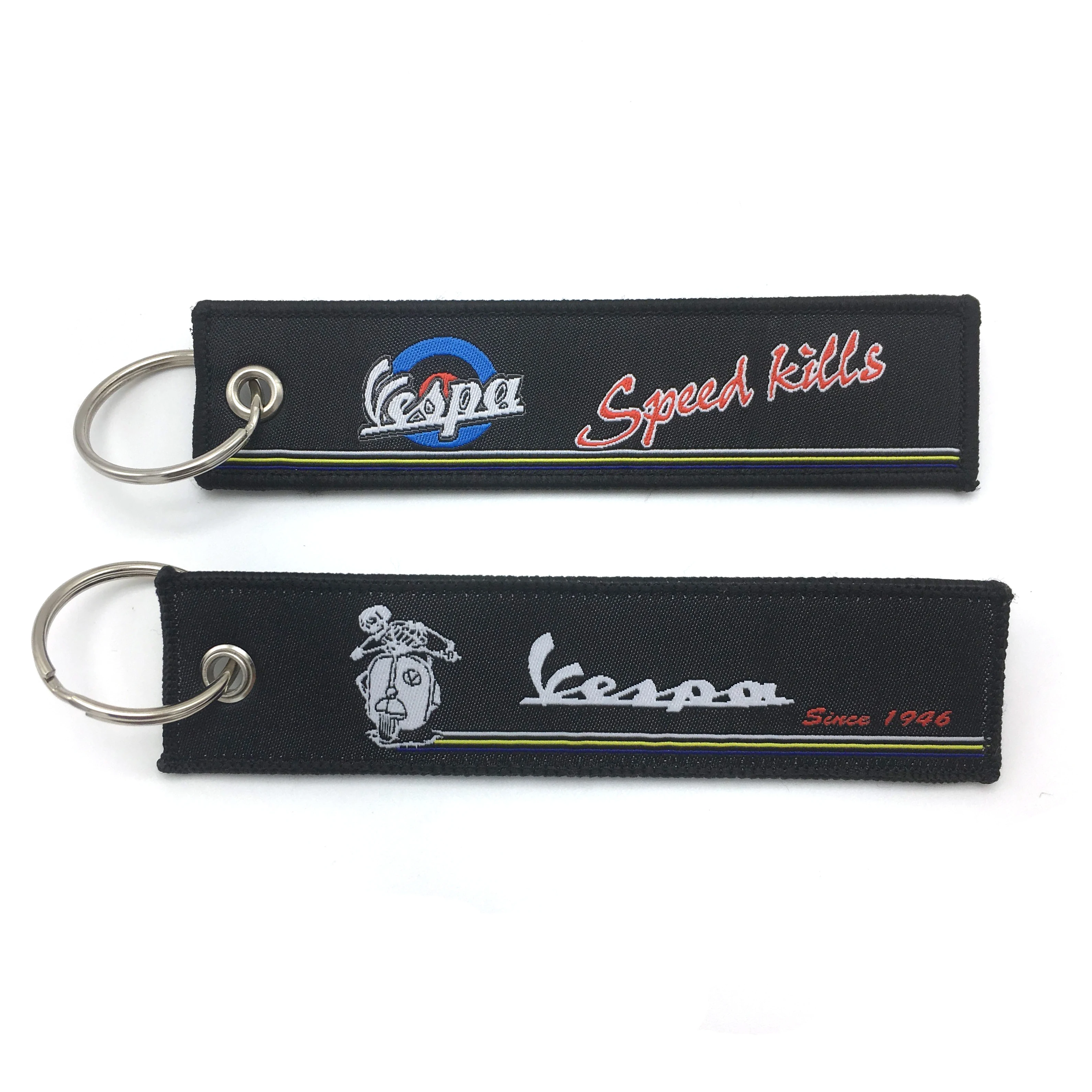 For Vespa Speed Kills Motorcycle Key Chain Woven Key Ring Tag Label Chain Black Car Keychain Motor
For Vespa Speed Kills Motorcycle Key Chain Woven Key Ring Tag Label Chain Black Car Keychain Motor