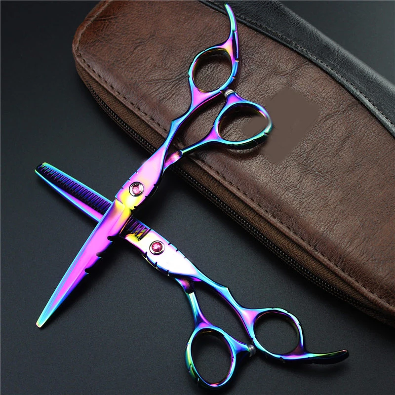 Brand 6.0 inch Professional Barber Scissors with Leather Bag Hairdresser's Scissors 3 Colors Hair scissors Salon Cutting Tool
Brand 6.0 inch Professional Barber Scissors with Leather Bag Hairdresser's Scissors 3 Colors Hair scissors Salon Cutting Tool