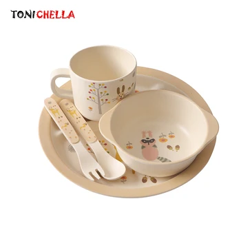 5 Pcs/Set Baby Bamboo Fiber Dinnerware Eco-friendly Children Feeding Food Plate With Cup Spoon Fork Food Storage Plate BB5120
5 Pcs/Set Baby Bamboo Fiber Dinnerware Eco-friendly Children Feeding Food Plate With Cup Spoon Fork Food Storage Plate BB5120