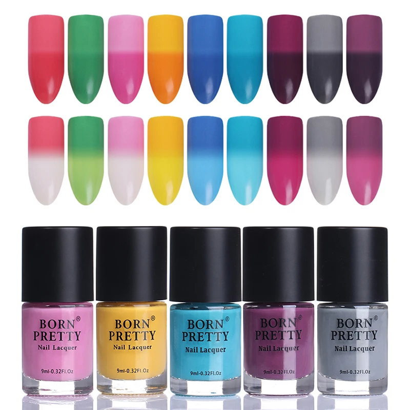 9ml BORN PRETTY Color Changing Nail Polish Thermal Nail Lacquer Varnish for Nail Art 9 Colors Available
9ml BORN PRETTY Color Changing Nail Polish Thermal Nail Lacquer Varnish for Nail Art 9 Colors Available