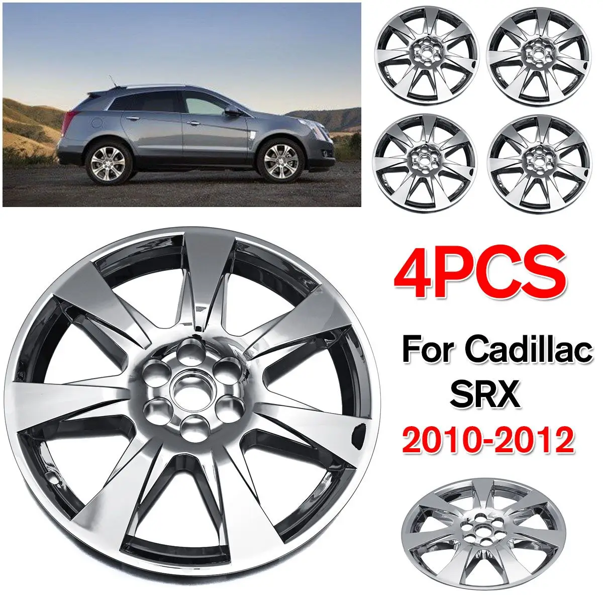 NEW 4PCS/SET Car 20" Hubcaps Silver ABS Car Iron Wheel Caps Hub Cap Cover For Cadillac SRX 2010-2012 Auto Refit Accessorie 
NEW 4PCS/SET Car 20" Hubcaps Silver ABS Car Iron Wheel Caps Hub Cap Cover For Cadillac SRX 2010-2012 Auto Refit Accessorie
