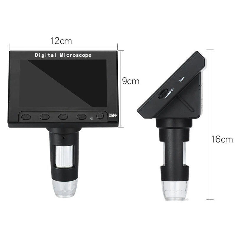1000X digital microscope electronic video microscope 4.3 inch HD LCD soldering microscope phone repair Magnifier +  stand