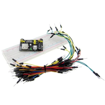 1set=3pcs 3.3V/5V MB102 Breadboard power module+MB-102 830 points Solderless Prototype Breadboard +65 jumper wires
1set=3pcs 3.3V/5V MB102 Breadboard power module+MB-102 830 points Solderless Prototype Breadboard +65 jumper wires