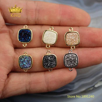 10pcs Square Druzy Agates Connectors Handmade Bracelet Supplies,Natural Achate Titanium Drusy Slab Slice Beads Charms DSS150
10pcs Square Druzy Agates Connectors Handmade Bracelet Supplies,Natural Achate Titanium Drusy Slab Slice Beads Charms DSS150