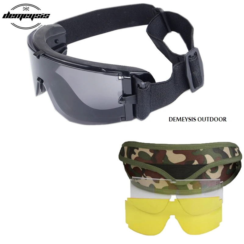 High Quality Military Tactical Goggles UV Protection Military Sunglasses Safety Outdoor Hunting Glasses Military Shooting Goggle 
High Quality Military Tactical Goggles UV Protection Military Sunglasses Safety Outdoor Hunting Glasses Military Shooting Goggle