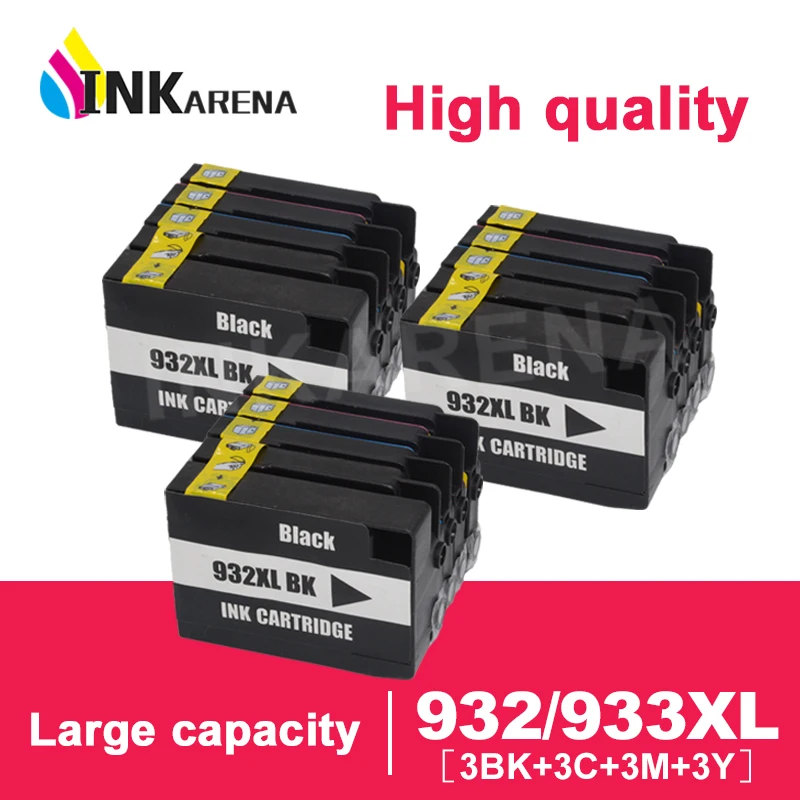 INKARENA 12 Pcs Printer Ink Cartridges For HP 932 933 XL For HP932 For HP933 Cartridge Officejet 7110 7610 7612 7510 Printers
INKARENA 12 Pcs Printer Ink Cartridges For HP 932 933 XL For HP932 For HP933 Cartridge Officejet 7110 7610 7612 7510 Printers