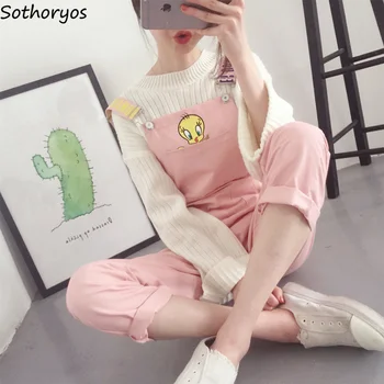 Jumpsuits Women Cartoon Printed Solid Kawaii Sleeveless Ankle-length Pants Womens Korean Style Harajuku Trendy Students Bodysuit
Jumpsuits Women Cartoon Printed Solid Kawaii Sleeveless Ankle-length Pants Womens Korean Style Harajuku Trendy Students Bodysuit
