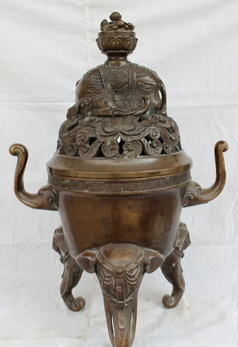 USPS to USA S1749 23"Mark Tibetan Tibet Bronze Copper Temple Elephant Statue Incense Burner Censer (B0413)
USPS to USA S1749 23"Mark Tibetan Tibet Bronze Copper Temple Elephant Statue Incense Burner Censer (B0413)