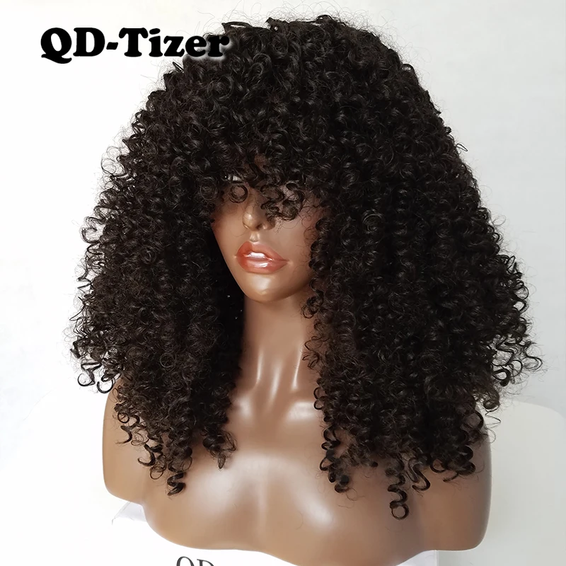 QD-Tizer Kinky Curly Wig High Density Long Black Color Synthetic No Lace Wig Silk Base Heat Resistant Hair For Black Women
QD-Tizer Kinky Curly Wig High Density Long Black Color Synthetic No Lace Wig Silk Base Heat Resistant Hair For Black Women