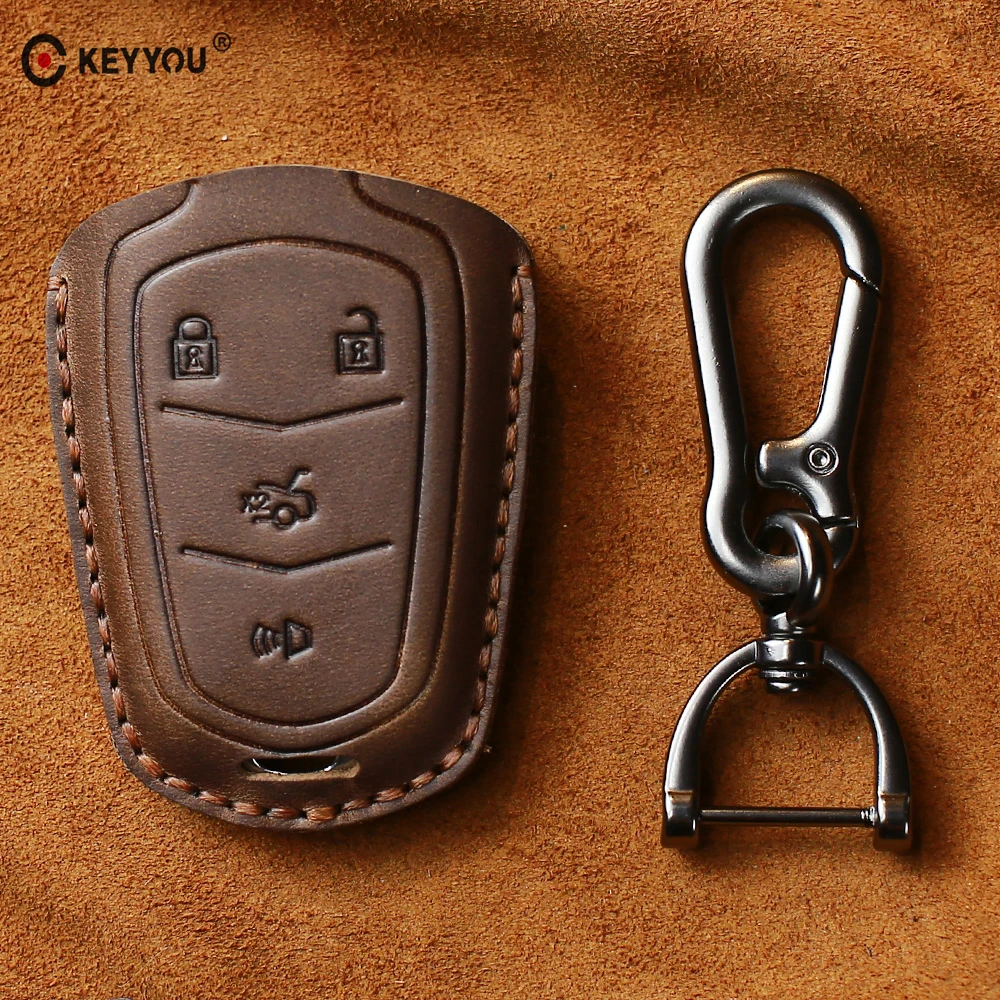 KEYYOU Genuine Leather Car Key Case Fob Cover For Cadillac Escalade ATS CTS XTS SRX XT5 BLS Remote Smart Key Bag Holder Shell
KEYYOU Genuine Leather Car Key Case Fob Cover For Cadillac Escalade ATS CTS XTS SRX XT5 BLS Remote Smart Key Bag Holder Shell