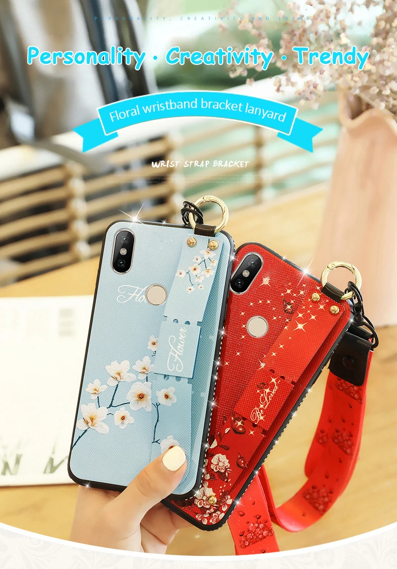 Luxury Bling Diamond Case For Xiaomi Redmi Note 7 4 4x 6a 5 6 Pro Cases Cell Phone Back Cover Floral Fanda For redmi5 Plus Capa