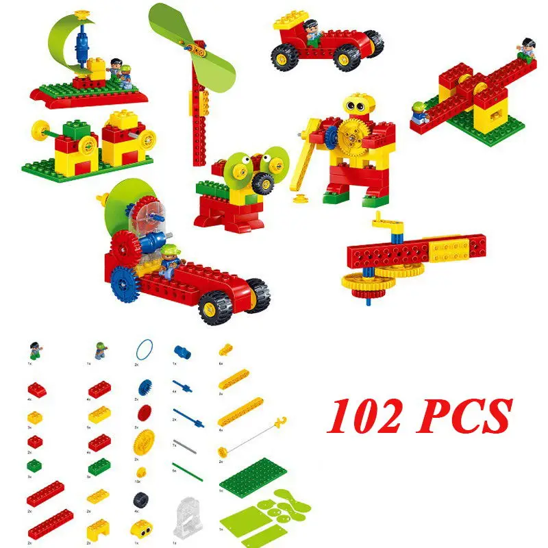 102Pcs Large Particle Educational Blocks Mechanical Technology Toys Building Block Sets Compatible Legoings Duploe For Kids
102Pcs Large Particle Educational Blocks Mechanical Technology Toys Building Block Sets Compatible Legoings Duploe For Kids