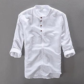 High-quality Wholesale Men's Cotton Linen Casual Three Quarter Sleeve Shirts Men Slim Dress Shirts Man Chemise Homme #3307
High-quality Wholesale Men's Cotton Linen Casual Three Quarter Sleeve Shirts Men Slim Dress Shirts Man Chemise Homme #3307