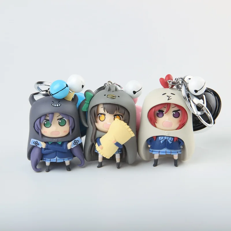 9 pcsset Anime Sankaku Head Himouto! Umaru-chan Doma Umaru pvc figure toys keychain (14)
