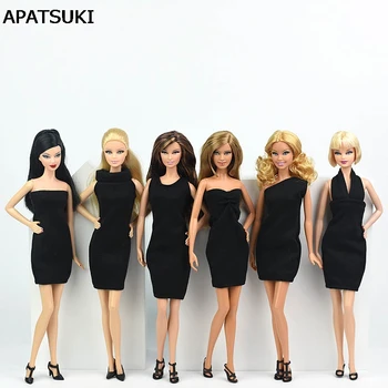 6pcs/lot Black Little Dress For Barbie Doll Sexy One Piece Evening Dresses Vestidoes Clothes For Barbie Princess 1/6 BJD Doll
6pcs/lot Black Little Dress For Barbie Doll Sexy One Piece Evening Dresses Vestidoes Clothes For Barbie Princess 1/6 BJD Doll