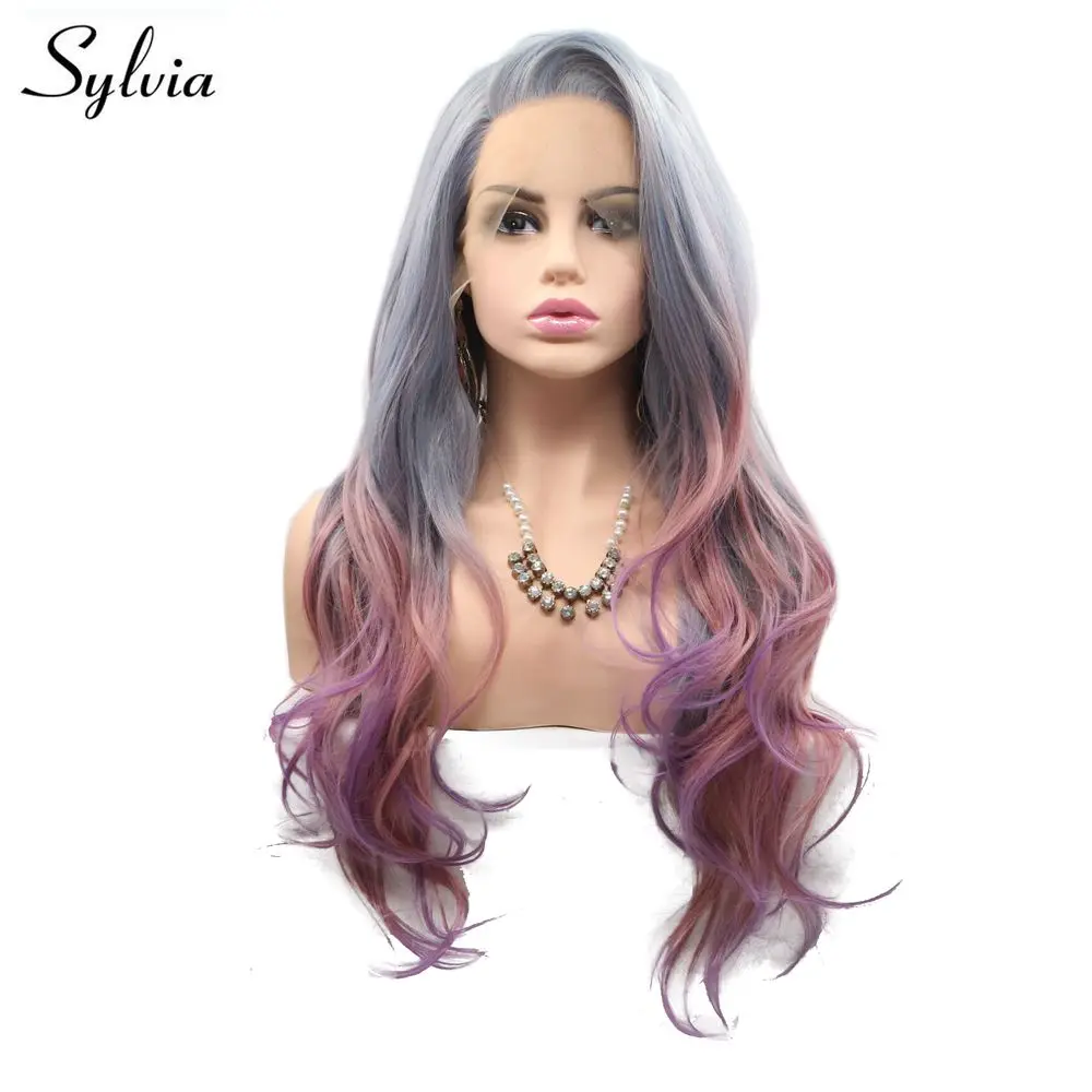 Sylvia Long Body Wave Hair Side Part Ombre Grey To Pink Synthetic Lace Front Wig With Heat Resistant Hand Tied Cosplay Wig
Sylvia Long Body Wave Hair Side Part Ombre Grey To Pink Synthetic Lace Front Wig With Heat Resistant Hand Tied Cosplay Wig