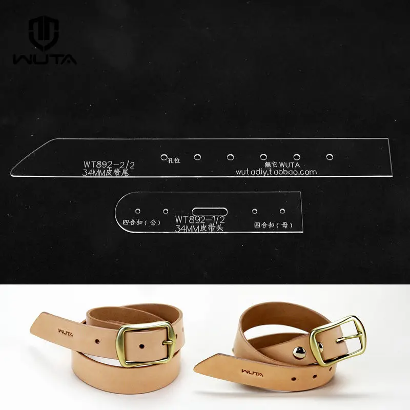 WUTA 892 Leather Craft Belt Templates Clear Acrylic Belt Buckle Head End Template Tools DIY Belt Size 29/34/39mm width Available
WUTA 892 Leather Craft Belt Templates Clear Acrylic Belt Buckle Head End Template Tools DIY Belt Size 29/34/39mm width Available