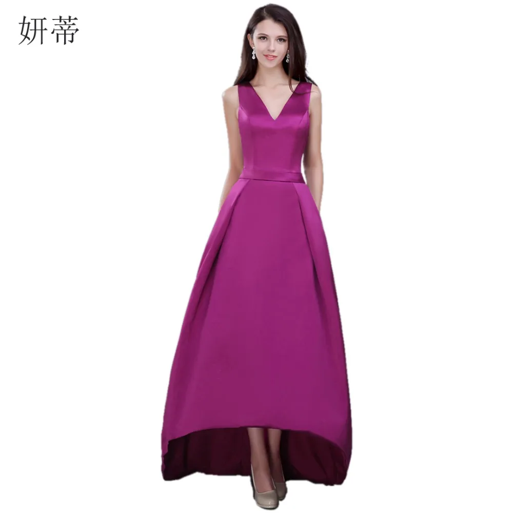 Simple Hi Lo V Neckline A Line Prom Dresses 2017 Sashes Satin Sleeveless Custom Made Evening Dress New Arrival Free Shipping
Simple Hi Lo V Neckline A Line Prom Dresses 2017 Sashes Satin Sleeveless Custom Made Evening Dress New Arrival Free Shipping