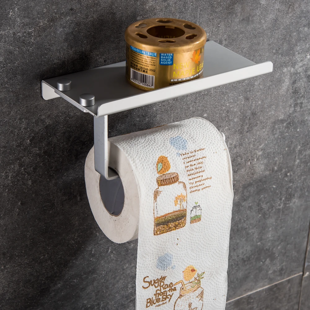 High Quality Innovative Wall-mounted Shelf Bathroom Shelf Shower Soap Cosmetic Shelves Shampoo Towel Rack Tissue Holder Mci16
