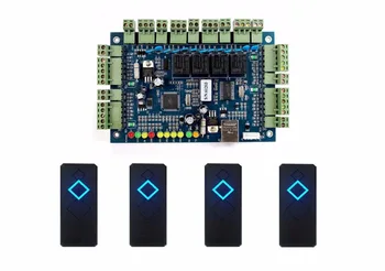 TCP/IP Network Entry Access Control Board Controller Panel+ 4X Rfid Card Reader With Card Access Control System
TCP/IP Network Entry Access Control Board Controller Panel+ 4X Rfid Card Reader With Card Access Control System