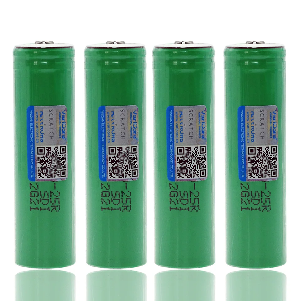 4PCS VariCore 18650 INR1865025R 20A discharge lithium batteries, 2500mAh electronic cigarette Power Battery Pointed
4PCS VariCore 18650 INR1865025R 20A discharge lithium batteries, 2500mAh electronic cigarette Power Battery Pointed