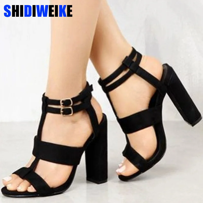 Plus Size 35-42 Heel Women Ankle Strap Gladiator Sandals Women's Summer Shoes Fashion Female Sandals Heel Flock Party Shoes m822
Plus Size 35-42 Heel Women Ankle Strap Gladiator Sandals Women's Summer Shoes Fashion Female Sandals Heel Flock Party Shoes m822