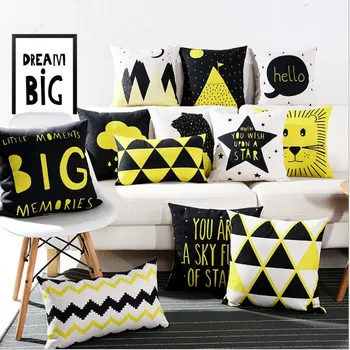 Drop Ship Yellow Black Pillow Cover Geometric Linen Cushion Cover Decorative Throw Pillow Home Decor Pillowcase Pillowsham
Drop Ship Yellow Black Pillow Cover Geometric Linen Cushion Cover Decorative Throw Pillow Home Decor Pillowcase Pillowsham