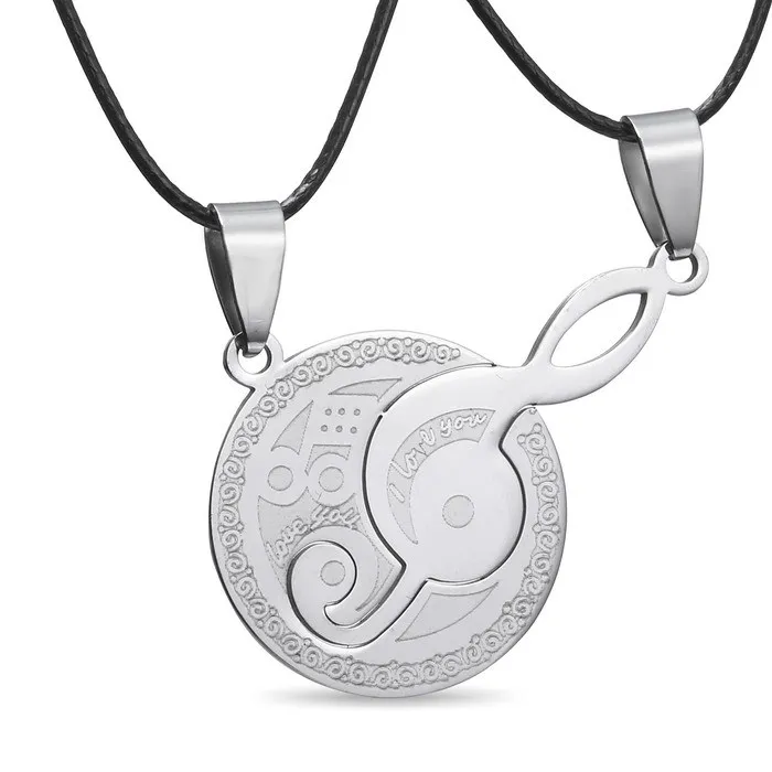 puzzle necklace 316L Stainless Steel Necklaces Pendants lovers gift women men jewelry 2015 Leather Chain Fashion music symbol
puzzle necklace 316L Stainless Steel Necklaces Pendants lovers gift women men jewelry 2015 Leather Chain Fashion music symbol