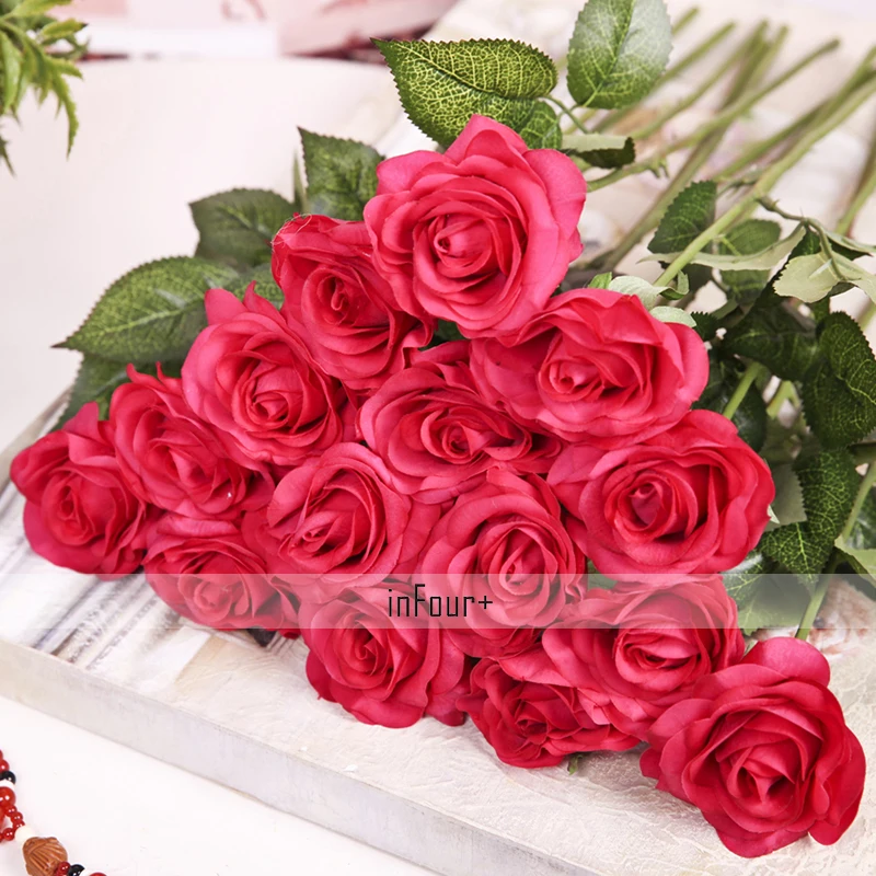 New Real Touch Flowers Red Rose Silk Flowers Latex Artificial Flowers For Wedding Decoration Fake Flowers Valentines Day Gifts
New Real Touch Flowers Red Rose Silk Flowers Latex Artificial Flowers For Wedding Decoration Fake Flowers Valentines Day Gifts