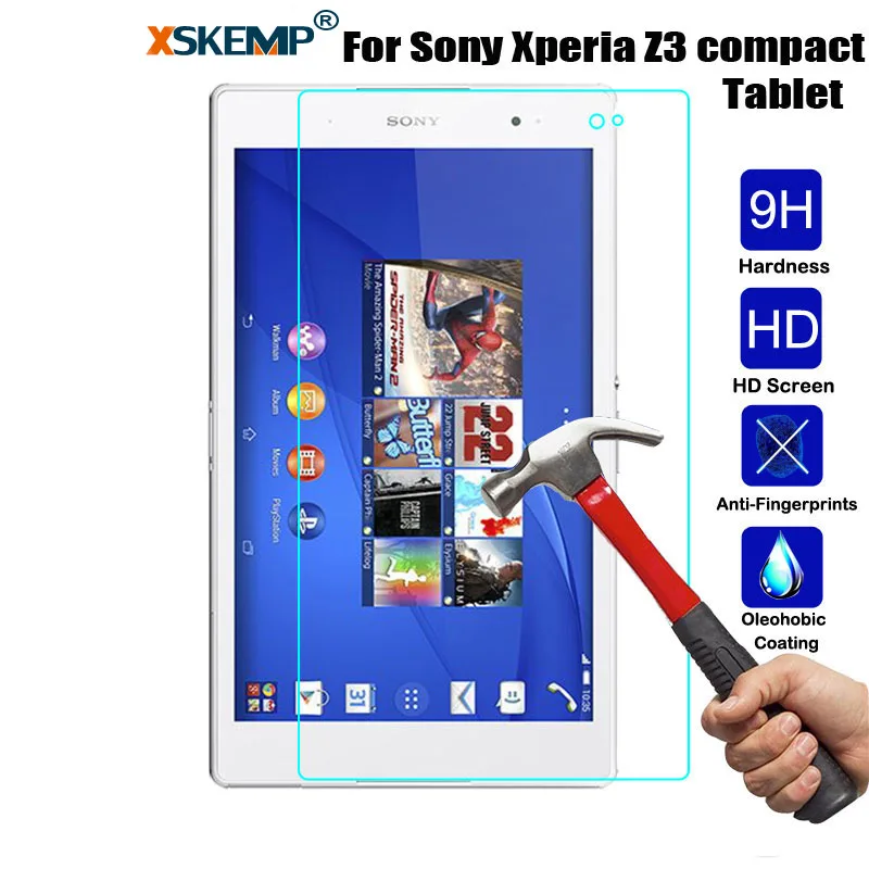 XSKEMP 9H 0.3mm Screen Protector Film For Sony Xperia Z3 Compact Tablet 8.0" Explosion Proof Real Tempered Glass Tablet PC Cover 
XSKEMP 9H 0.3mm Screen Protector Film For Sony Xperia Z3 Compact Tablet 8.0" Explosion Proof Real Tempered Glass Tablet PC Cover