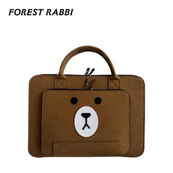 Forest Rabbi Brand Cute Animal Felt Laptop Bag 11 13 14 15.6 17 " Laptop Sleeve bag Notebook Case Briefcase Handlebag for Men 
Forest Rabbi Brand Cute Animal Felt Laptop Bag 11 13 14 15.6 17 " Laptop Sleeve bag Notebook Case Briefcase Handlebag for Men