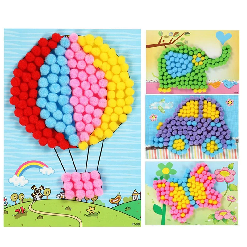 1PC New Baby Creative DIY Plush Ball Painting Stickers Children Educational Handmade Material Cartoon Puzzles Crafts Toy kids
1PC New Baby Creative DIY Plush Ball Painting Stickers Children Educational Handmade Material Cartoon Puzzles Crafts Toy kids