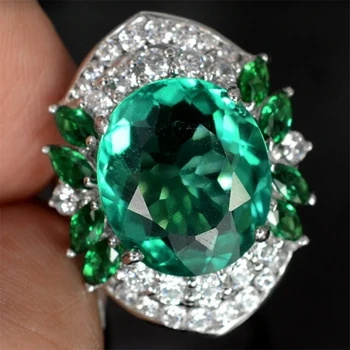 New Arrival Women's Rings Silver Color Jewelry Ring With Oval Cut AAAAA Green Stone Zircon Ring For Women Party Jewelry
New Arrival Women's Rings Silver Color Jewelry Ring With Oval Cut AAAAA Green Stone Zircon Ring For Women Party Jewelry
